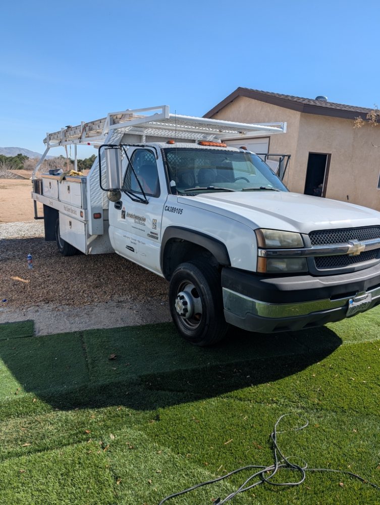 Estrada crew truck on a Victorville jobsite